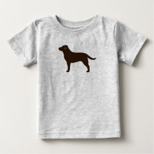 Hund för brunt för Silhouette för chokladLabrad T Shirt