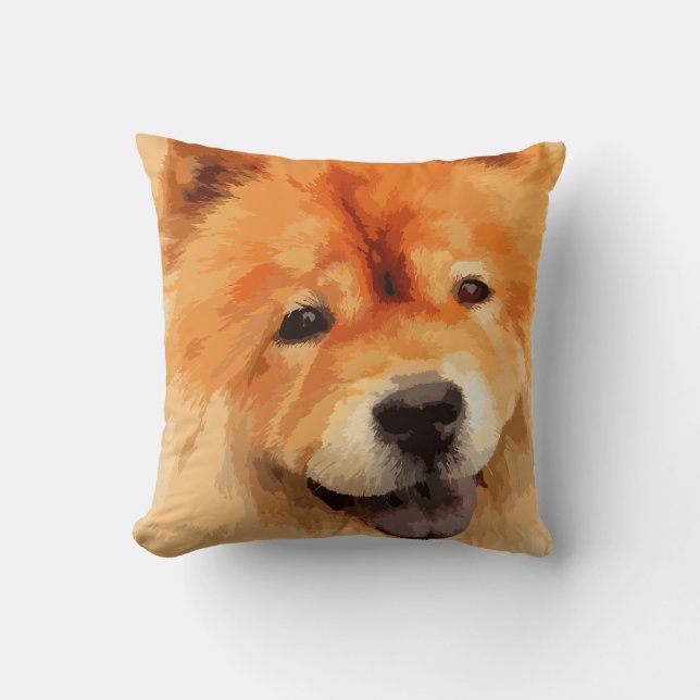 Hund för ChowChow Kudde (Framsida)