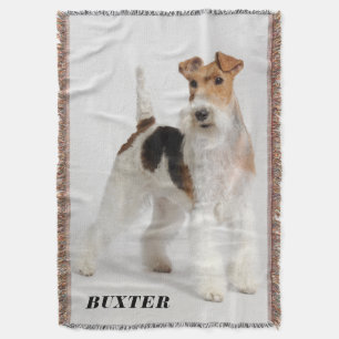 Hund för cute Wire Fox Terrier-foto Filt