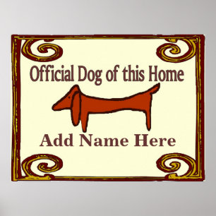Hund för Dachshund Officiell Poster