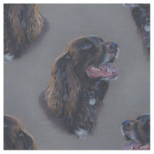 Hund för Engish cockerspanielSpaniel. Konstmålni Tyg