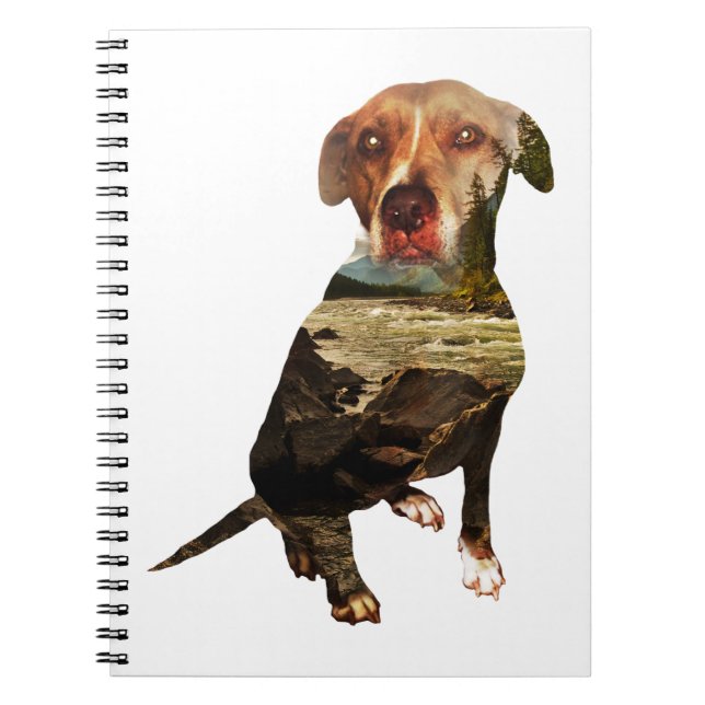 hund för exponering av dubbla anteckningsbok med spiral (Framsidan)