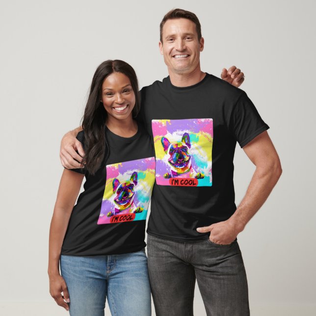 Hund för färgad popup-Funky T Shirt (Unisex)