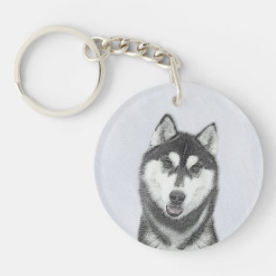 hund för färgning av siberian husky (svart och v