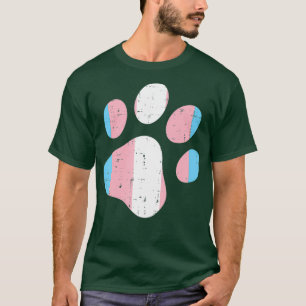 Hund för Flagga för transgenfärgsutskrift av tranc T Shirt