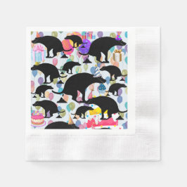 Hund för födelsedagsfest pappersservett