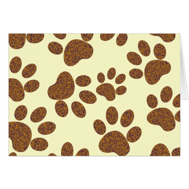 hund för fotavtryck hälsningskort (Framsidan Horizontal)