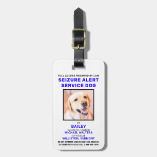 Hund för foto-ID-bricka för redigeringsvarningstjä Bagagebricka