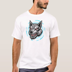hund för futuristiska-robot t shirt