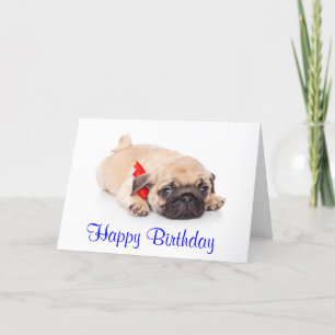 Hund för Grattis på födelsedagen Pug Puppy Kort