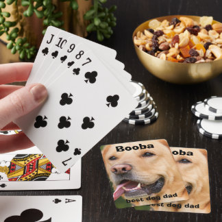 hund för guldkopiering av anpassningsbar ,fars dag casinokort