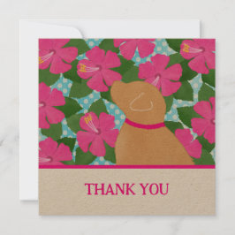 Hund för Gulten av Hibiscus Tack Kort