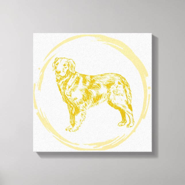 Hund för gyllene hämtning canvastryck (Framsida)