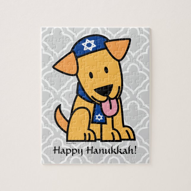 Hund för Hanukkah judisk Labrador Retrievervalp Pussel (Vertikal)