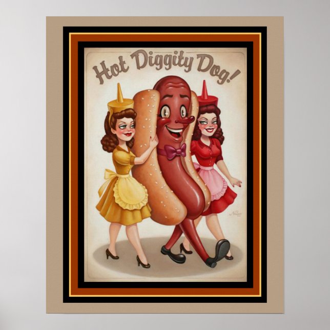 Hund för hett 16 x 20 Poster (Framsidan)