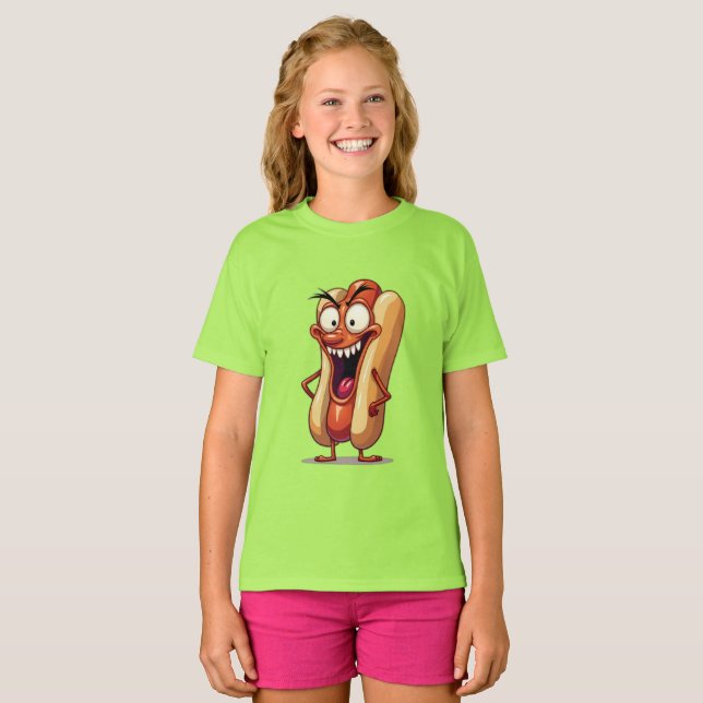 Hund för HETT av livsmedelsmonster EVIL T Shirt (Hel framsida)