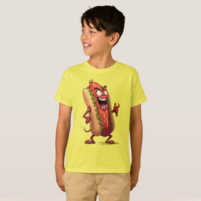 Hund för HETT av livsmedelsmonster EVIL T Shirt (Hel framsida)