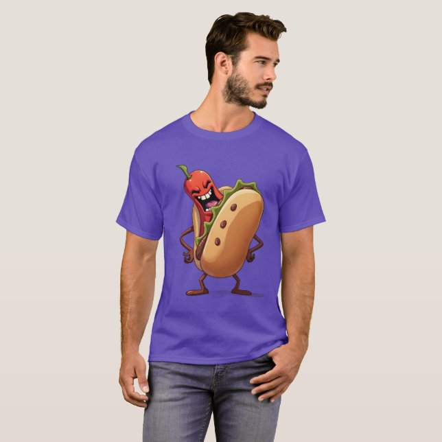 Hund för HETT av livsmedelsmonster EVIL T Shirt (Hel framsida)