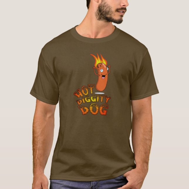 Hund för hett Diggity T-shirt (Framsida)