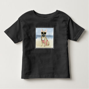 Hund för hett   Doft i solglasögon vid stranden T Shirt