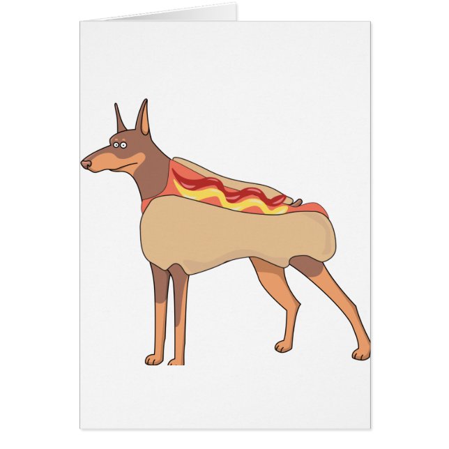 hund för hett hälsningskort (Framsidan)