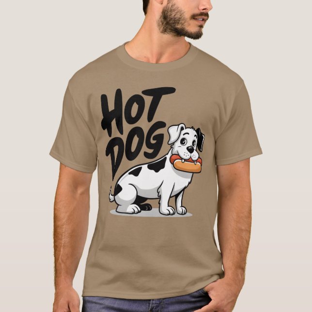 hund för hett hund t shirt (Framsida)