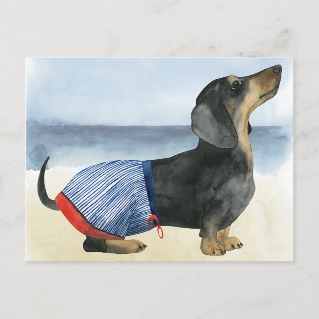 Hund för hett | marionettdockor vykort (Framsida)