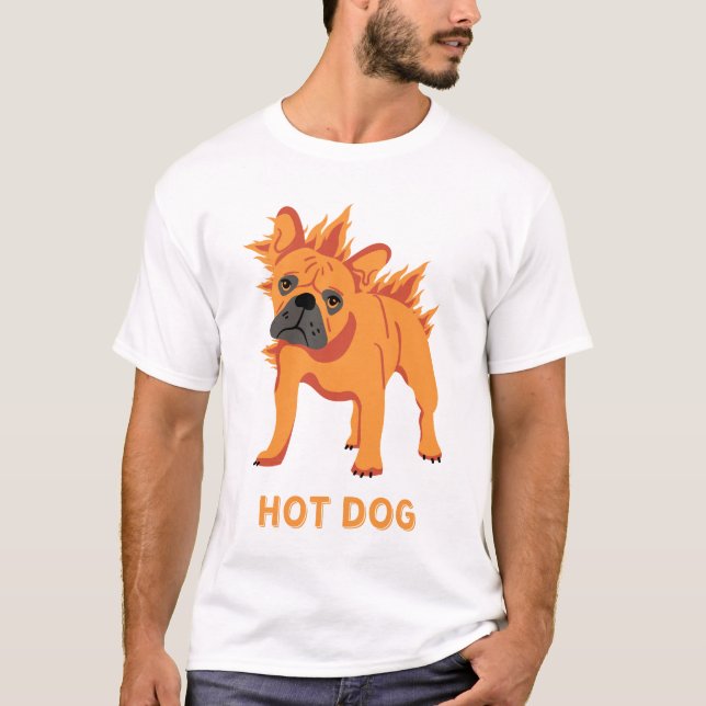 Hund för hett t shirt (Framsida)