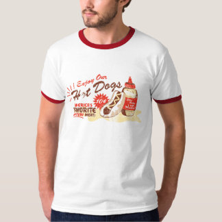 Hund för hett t shirt