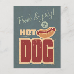 Hund för hett vykort