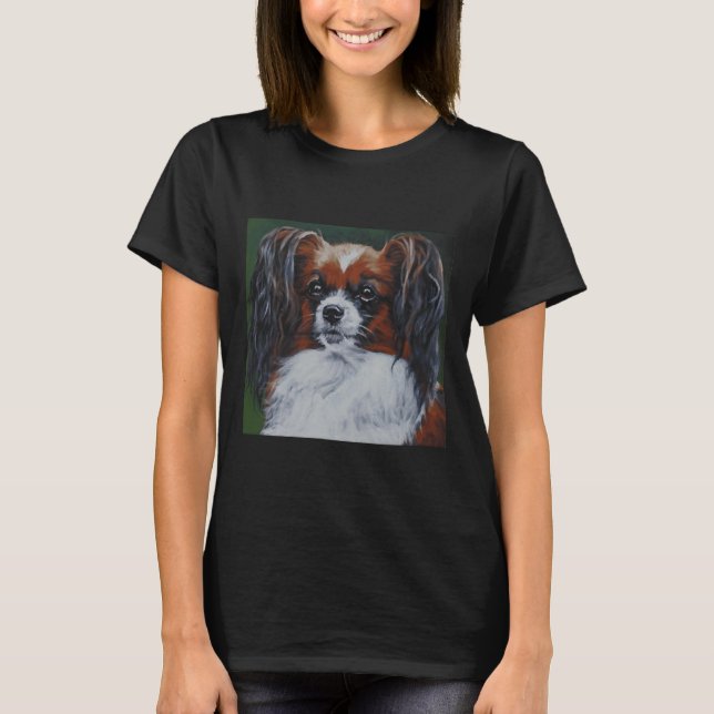 Hund för hund Papillon Design T Shirt (Framsida)