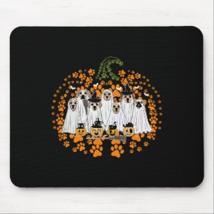 Hund för hund Paw Skriv ut Pumpkin-höstfälla Ghost Musmatta