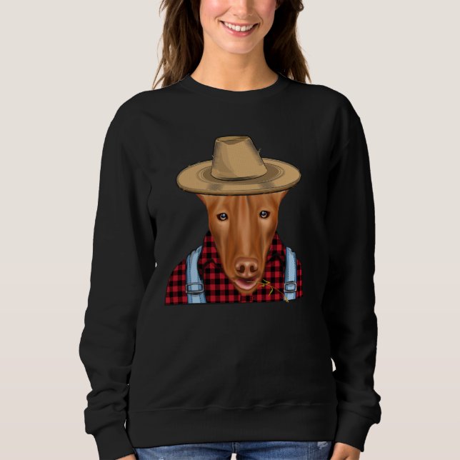 Hund för jordbruk med lantbruk i faraoh t shirt (Framsida)