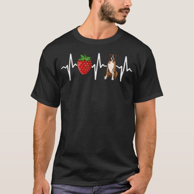 Hund för jordgubbsboxar t shirt (Framsida)