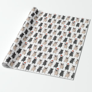 Hund för jubel för jul för helgdag för Santa Presentpapper