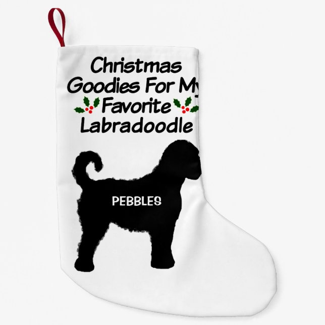 Hund för julfavoritarbete liten julstrumpa (Framsidan)