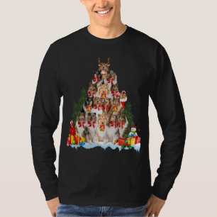 Hund för julgåvor från Pajama Rough Collie Julafto T Shirt