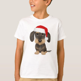 Hund för jultomten i Dachshund Santa Teckel T Shirt