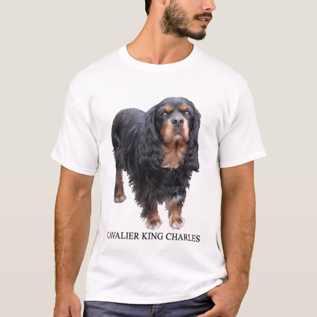 Hund för kung Charles för svart och för brunt T Shirt (Framsida)
