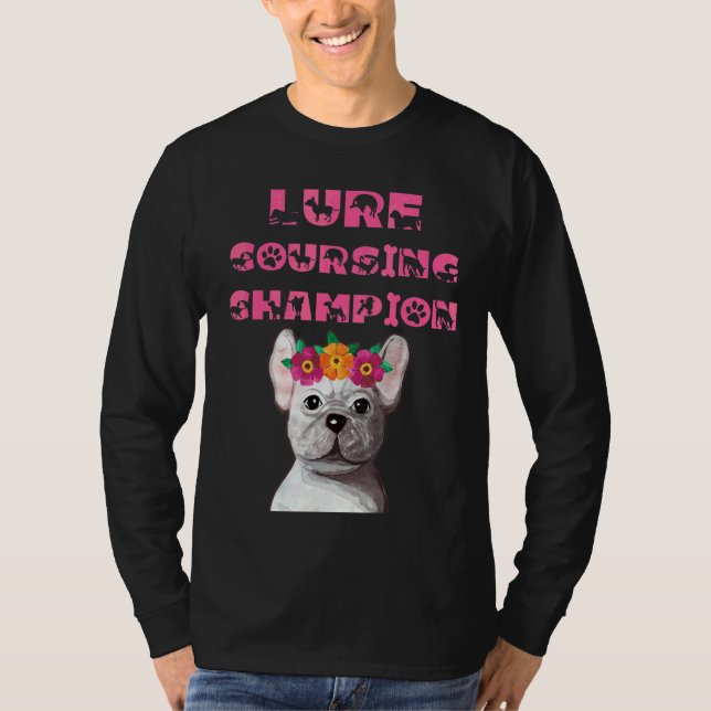 Hund för kursstiftning med blomma Krona T Shirt (Framsida)