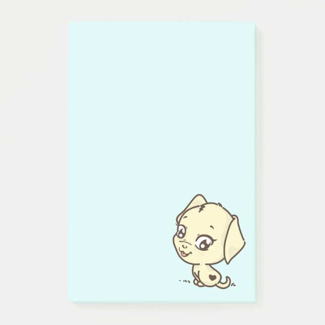 Hund för kute-marionett post-it block (Framsida)