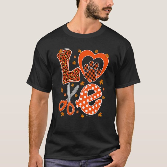 Hund för kvinnor, svart Manar och Orange T Shirt (Framsida)