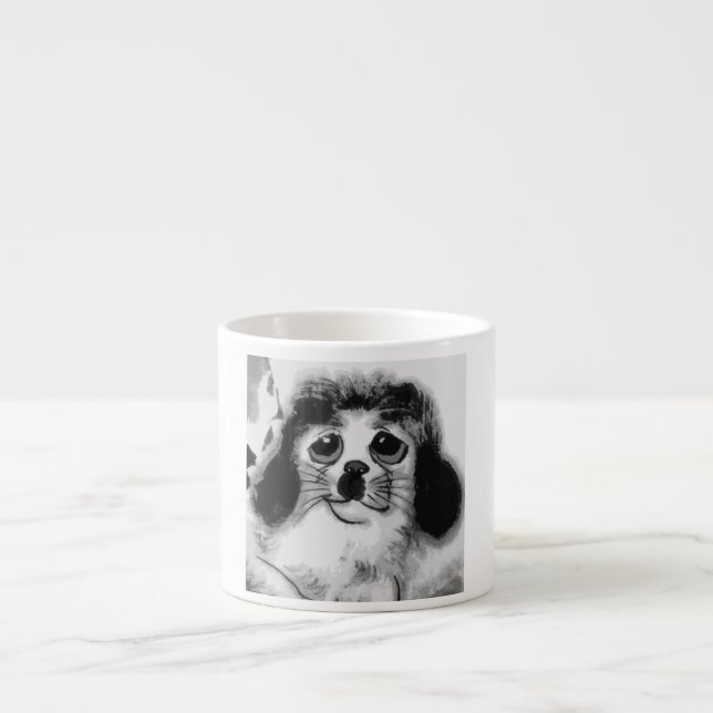 HUND för ledsen Espressomugg (Framsidan)