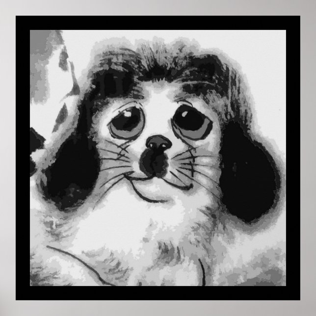 HUND för ledsen Poster (Framsidan)