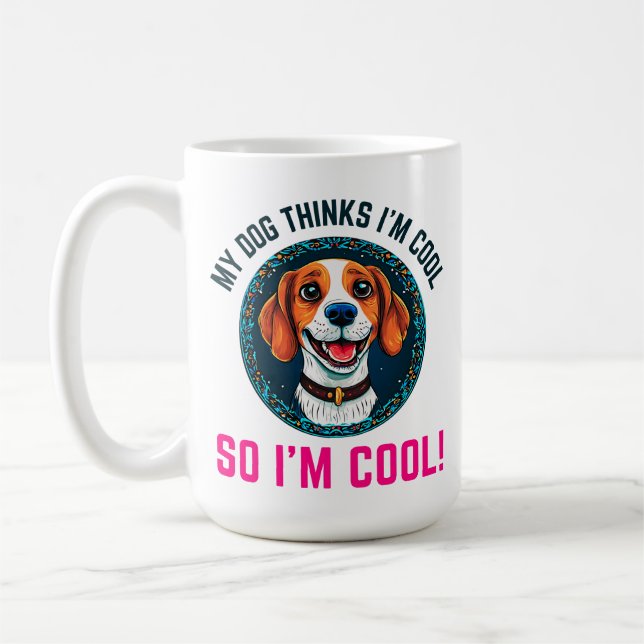 Hund för ljusbeagle kaffemugg (Vänster)