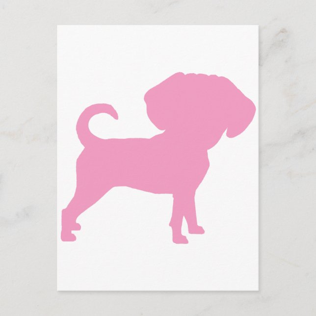 Hund för Lustigt stativ (rosa) Vykort (Framsida)