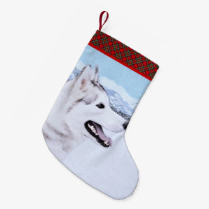 Hund för målarfärg i Siberian husky (Silver och Liten Julstrumpa