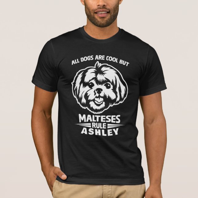 Hund för maltesiska coolor t shirt (Framsida)