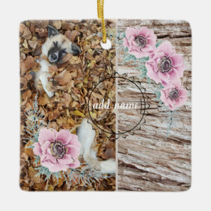 hund för modern fotosamling julgransprydnad keramik