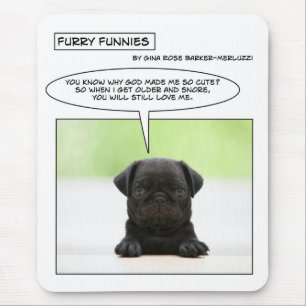 Hund för mops för hårigFunnies bebis Musmatta